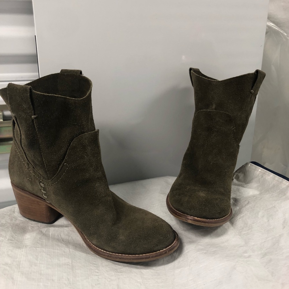 Anthropology western suede boot